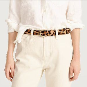 J.Crew calf hair belt in leopard